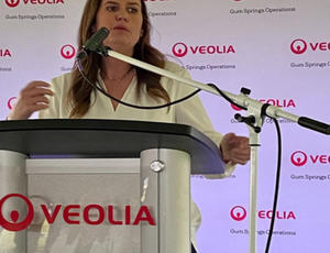 Gov. Sarah Huckabee Sanders Speaks at Veolia Gum Springs Operation Hero