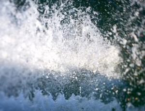 Close-up image of water splashing