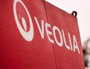 The Veolia logo seen up close