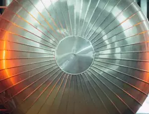 A close-up view of a turbine