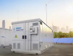 A commercial battery storage system
