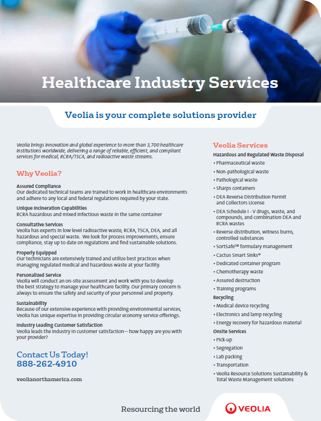 Medical Waste Disposal Veolia North America