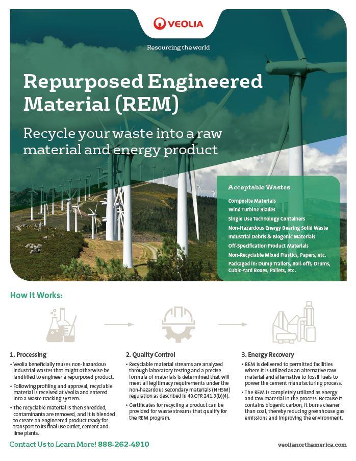 Repurposed Engineered Material (REM) brochure