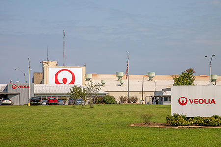 The Veolia Gum Springs facility is seen from the outside