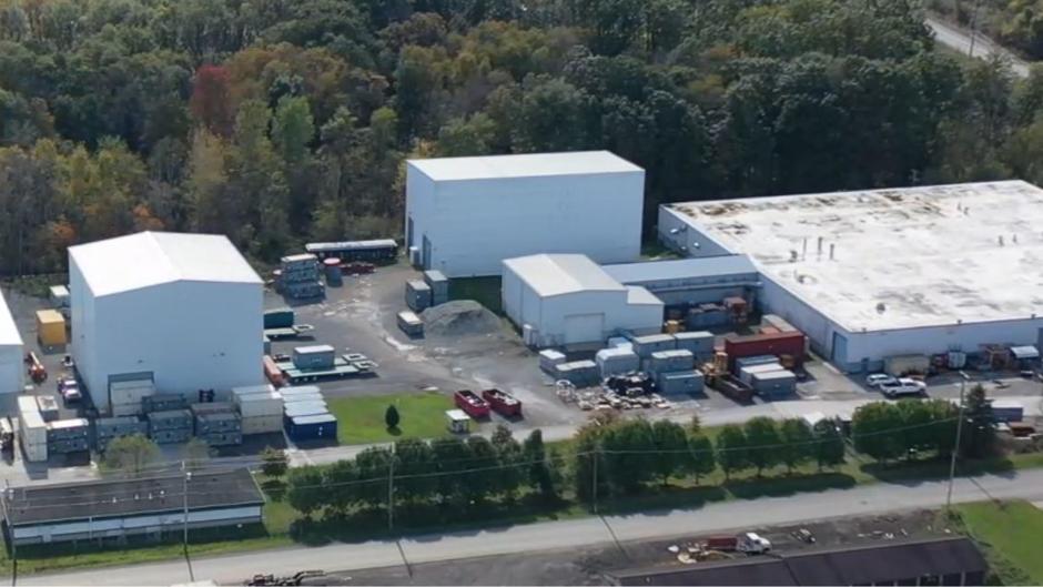 Veolia's Alaron facility is seen from an aerial view