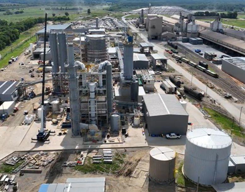 The Veolia Gum Springs complex seen from an aerial view during construction