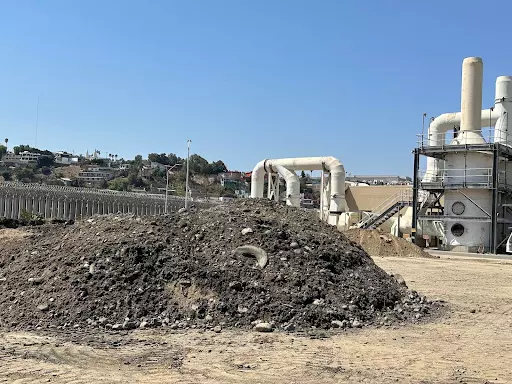 Debris removed from incoming wastewater at the South Bay plant includes tires, rocks and unidentifiable garbage that can clog and destroy equipment.