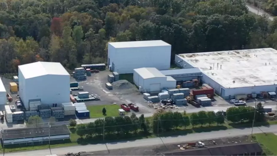 Veolia's Alaron facility is seen from an aerial view